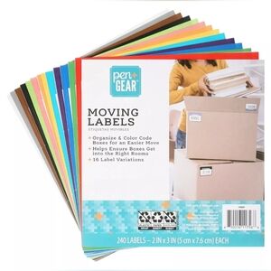 240 Pcs Moving Labels 2"X3" Moving Stickers‎ for Boxes Having 16 Variations